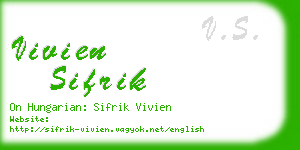 vivien sifrik business card